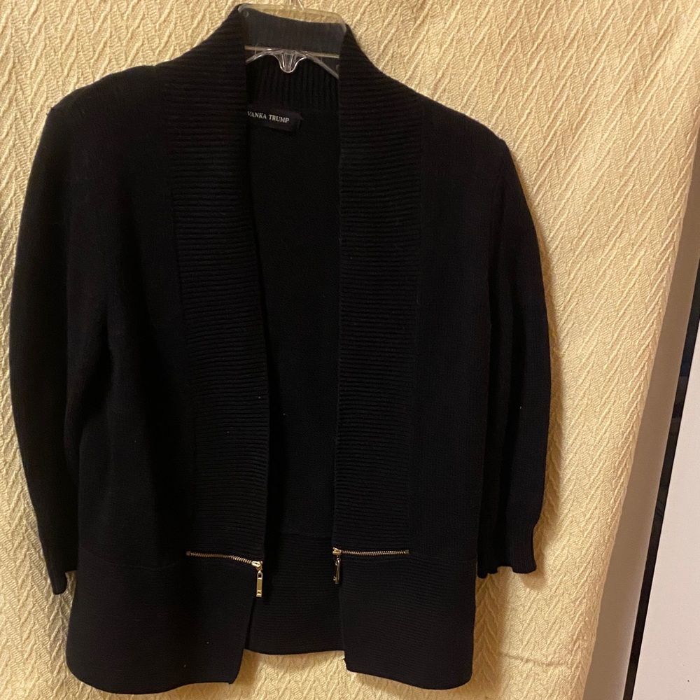 Ivanka Trump Black Cardigan Sweater